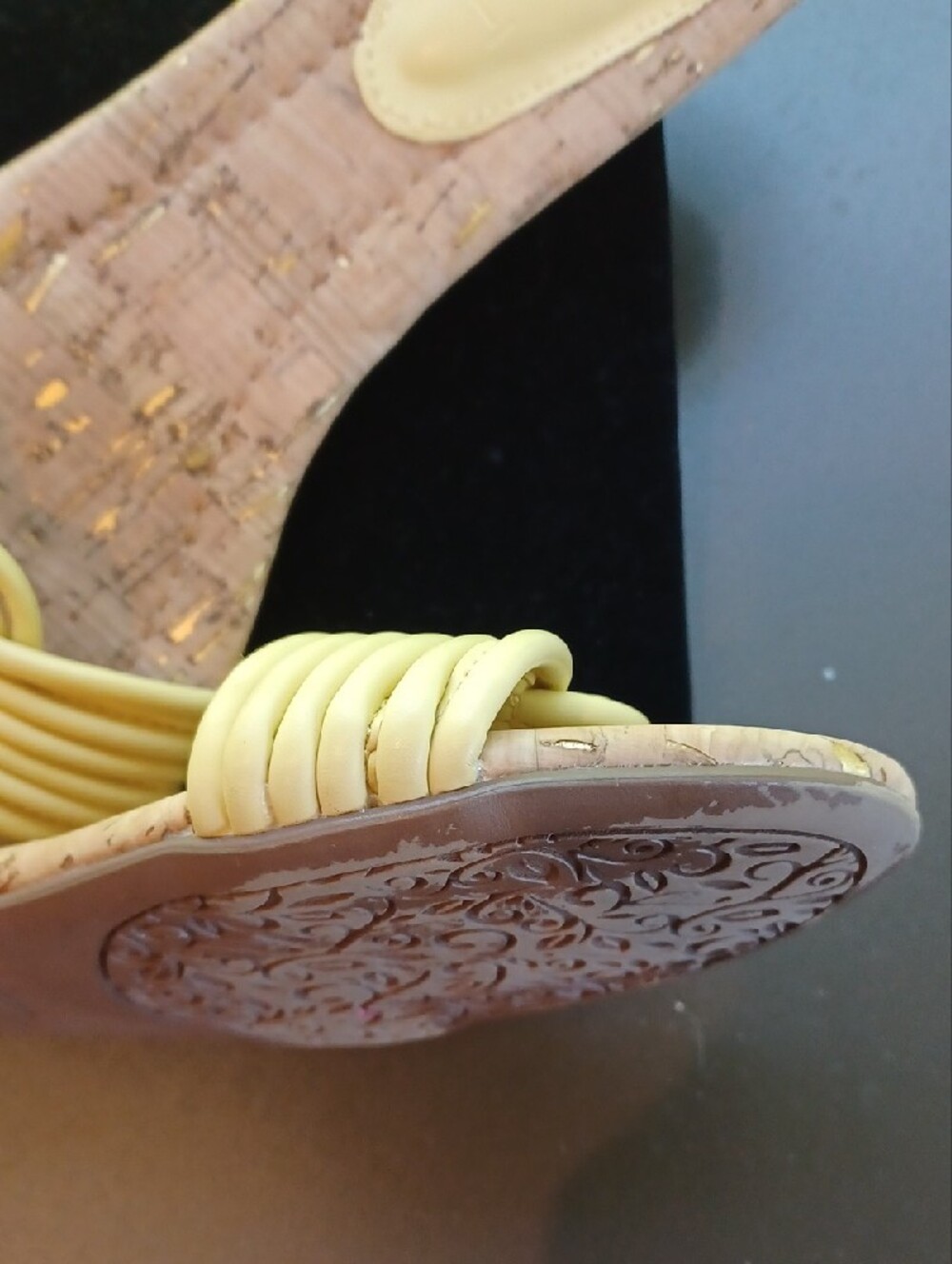 Esprit Women's Light Cream Braided Cork Slide Sandals - Picture 4 of 4